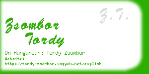 zsombor tordy business card